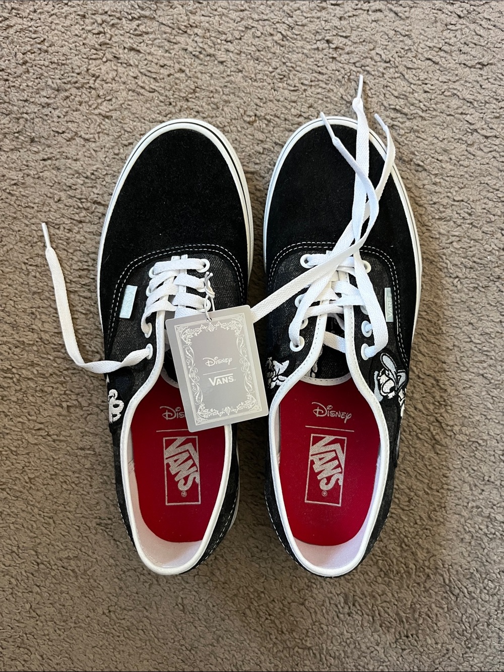 NWT Vans x Disney Men's Black Canvas Low-Top Sneakers